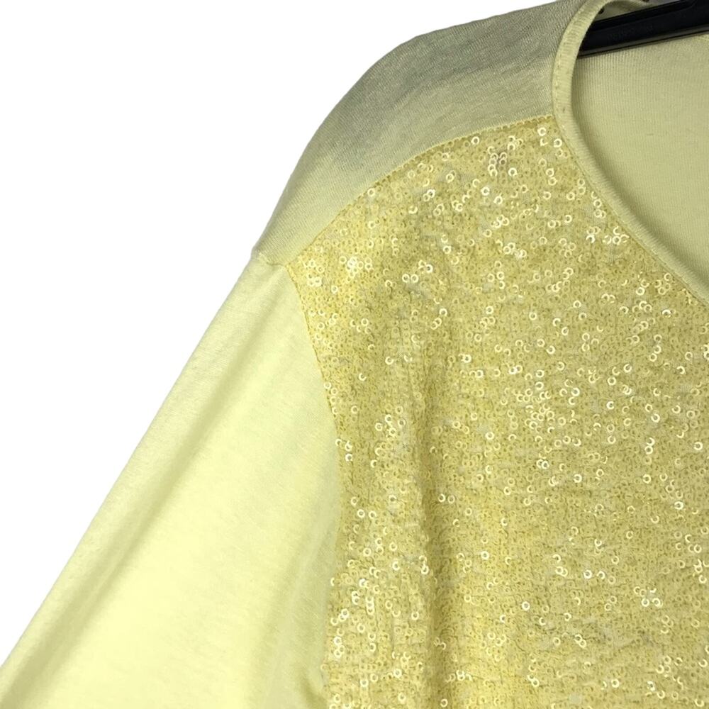 Antonio Melani  sequined blouse yellow Size S - Picture 5 of 9